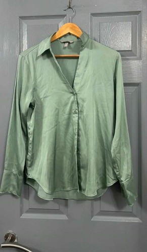 Sage green satin - h&m,