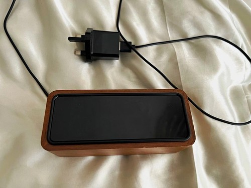 Wood finish digital led alarm - wood,