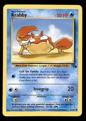 Krabby fossil 51 - krabby, 51/62