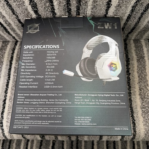 Ozeino zw1 gaming headset - zw1,