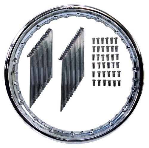 Rear rim wheel and spokes - rear,