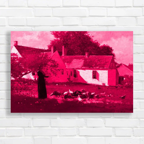 Country farm cottage - farm, pink