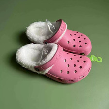 unisex Warm Crocs Clogs Womens mens  sandals Slipper Slip Shoes fleece-lined