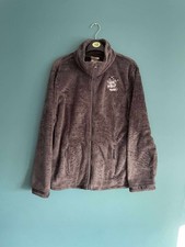 Disney Walt Disney World Micky&Minnie Mouse Grey Zip Up Fleece L