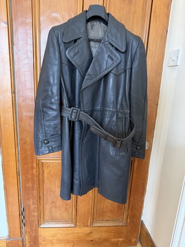 Men leather trench coat size - trench,