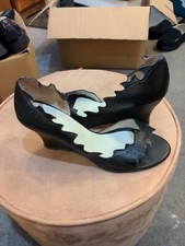 Lola eYe London Black Leather Gorgeous Halloween Witch Shoes Size 6