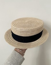 NEW Maison Michel Paris straw canotier boater hat 