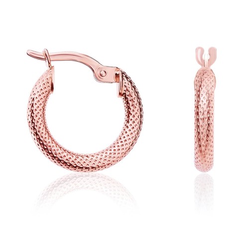 Carat rose gold text - text, round
