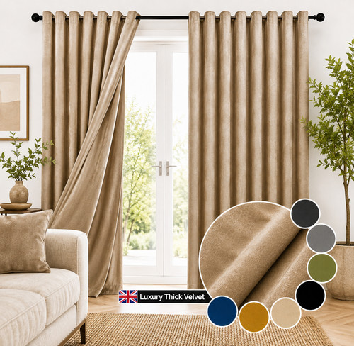 Thick heavy velvet curtains - thick,