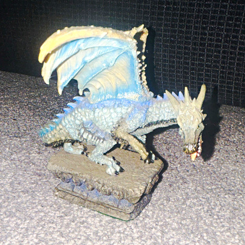 Blue dragon ornament figurine - ornament,