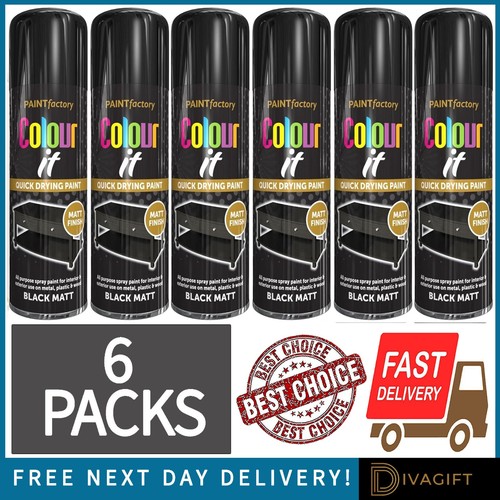 Black matt spray paint - black,
