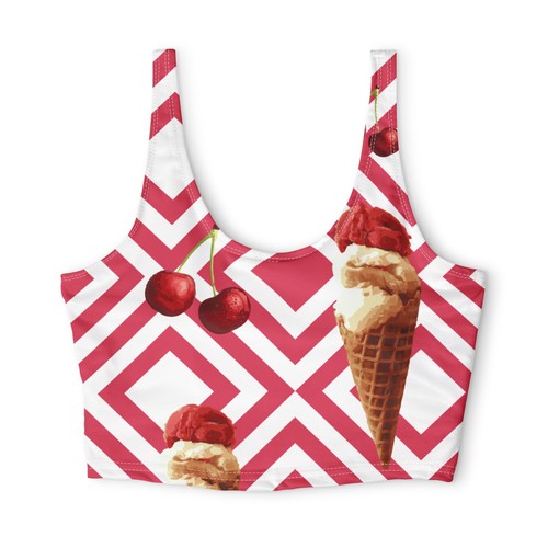 Cherry ice cream - cherry, cone