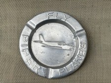 56471 Old Vintage Tin Aviation Aeroplane Piper Planes Ashtray Advert Sign Airlin