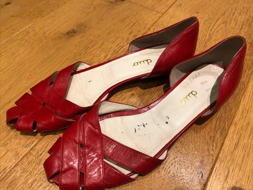 Duo red leather shoes size - red,