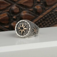 Star Men silver ring Hand Made