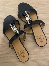 Cotton Trader, Ladies Navy, Bling Sandals, size 7 Brand New 