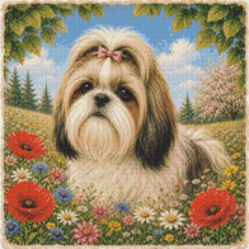 Shih tzu puppy dog summer - puppy,