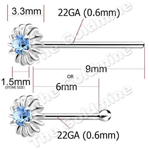 3mm flower nose - nose, stud