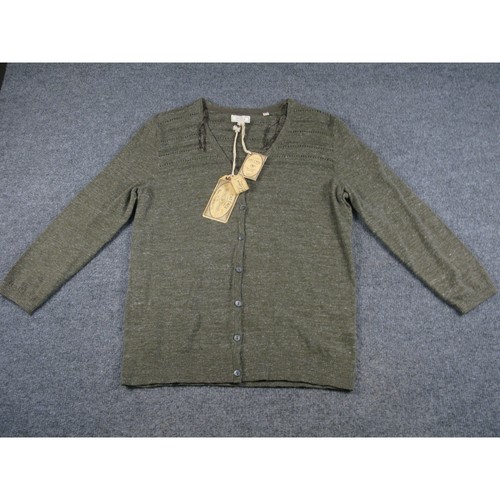 Fat face green knit cardigan - knit,