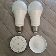 IKEA TRADFRI LED1545G12 E27 2 Light Bulb Set With Remote Control Cool Warm White
