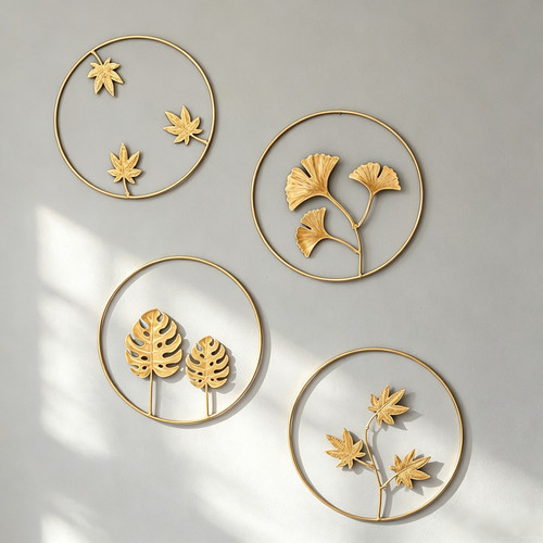 Iron leaf wall decoration - iron,