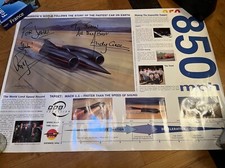 Signed Thrust SSC poster, BBC education, signed by Richard Noble & Andy Green