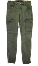 J BRAND Houlihan Skinny Cargo Jean in Distressed Caledon Army Green - Size 24