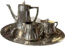 WMF Antique 4 Piece Silver Plated Coffee Set c. 1903-1910 Art Deco Styling