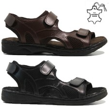 MENS LEATHER SANDALS WALKING