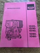 HATZ Diesel Engine 1D20 Instruction Book ENGLISH Handbook MANUAL