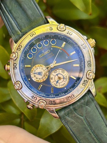 Seiko yacht timer blue dial - seiko,