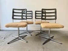Set of 4 Vintage Swivel Dining
