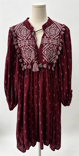 Zara embroidered tassel boho - embroidered,