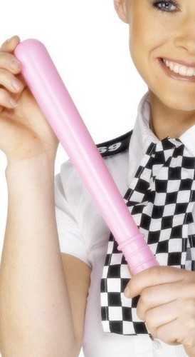 Police truncheon pink - truncheon, with