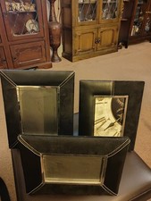  Faux Leather/Suede Picture Frames Set of 3