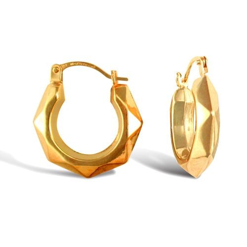 Creole earrings 9ct yellow - earrings,