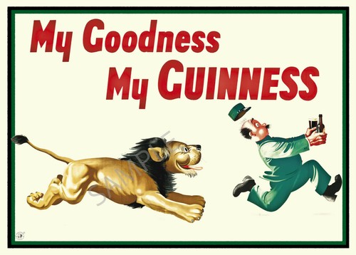 Vintage poster guinness lion - poster,