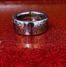 British Coin Ring from a 1977 Silver Jubilee Commemorative Crown Coin
