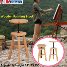 Wooden Drafting Stool Adjustable Height Artist Painting Bar Stool