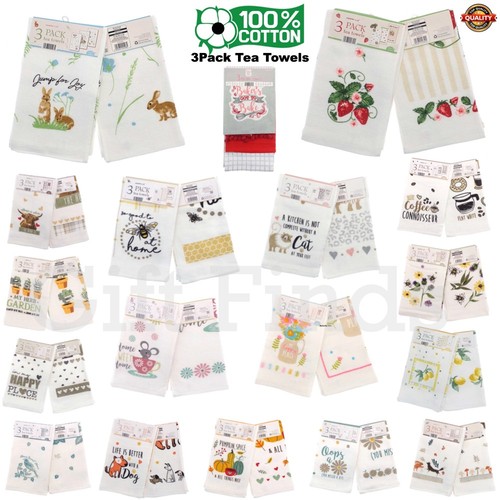 100 cotton tea towels set - tea,