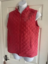 Tulchan - Coral Pink Quilted Gilet - Womens - Size XL