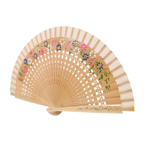 Wooden hand fan foldable - hand,