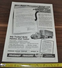 1947 Fruehauf Trailer Truck Ad