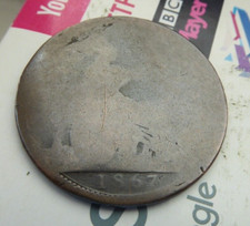 1867 Victoria One Penny Bronze