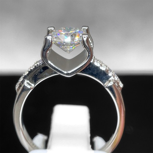 Moissanite engagement ring - moissanite,