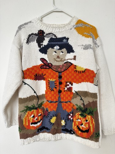 Vintage hand knit scarecrow - hand,