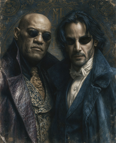 Neo and morpheus dark - and,