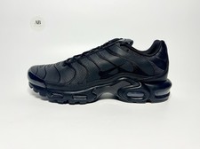 Nike Air Max Plus TN Tuned 1 Mens Trainers Triple Black Leather 95 Various Sizes