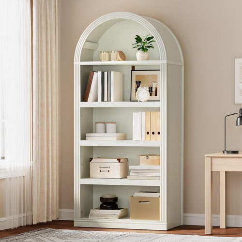 Vintage arched bookshelf - 68.5",