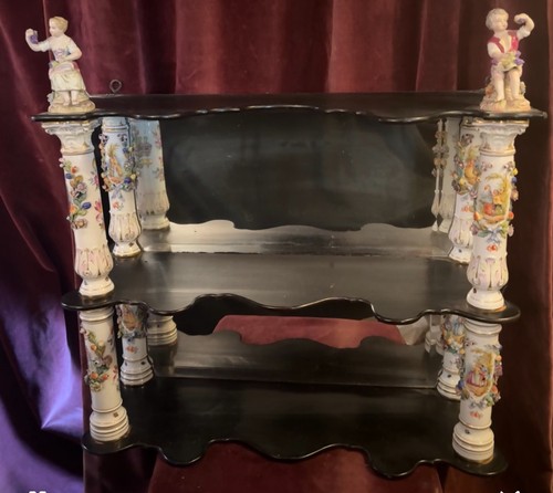 Antique étagère with - antique, meissen
